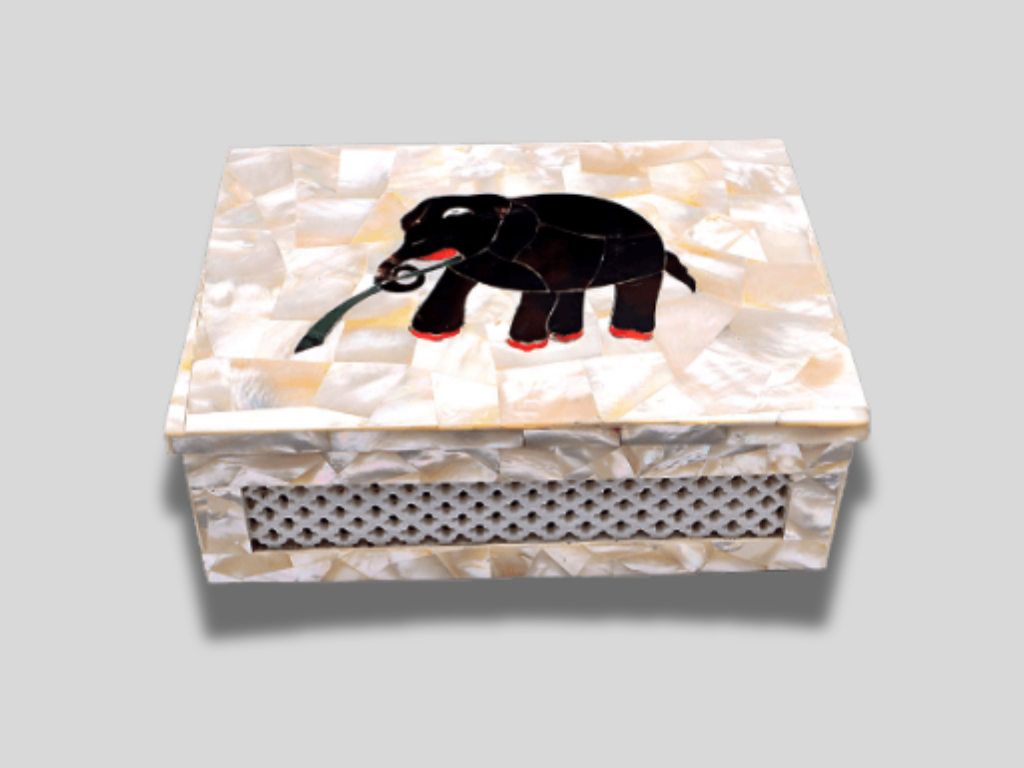 Personalized Gift Marble Jewelry Box, Mop Inlaid Handmade Mosaic Design Decor